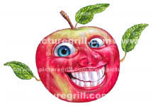 illustrations of apples art